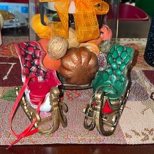 Vintage Santa Sleigh Ornaments!